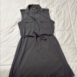 Eddie Bauer Gray Sleeveless A-Line Dress